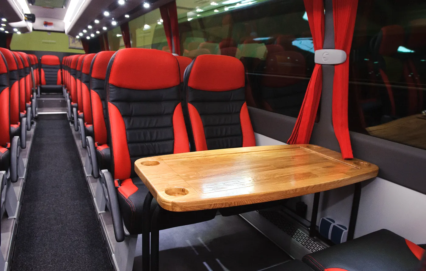 Butacas con mesa tipo avión